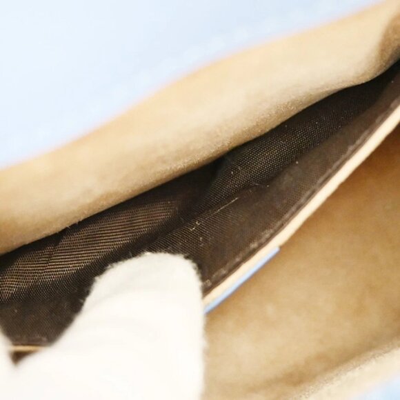 GUCCI Logo Sylvie Chain Mini Shoulder Bag Leather Blue GHW Italy 93RF525 - Picture 8 of 16